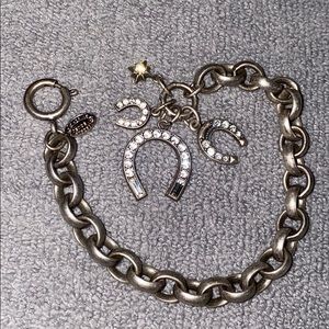 Catherine Propesco Silver Horseshoe Charm Bracelet